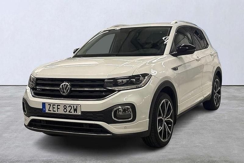 Vit Begagnad 2019 VW T-Cross R-line SUV | 194 900 kr (Marknadspris) - Bild 1/4