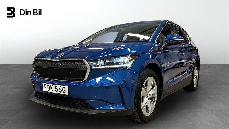 Blå (race blue metallic) Begagnad 2021 Skoda Enyaq iV SUV | 359 900 kr (Superpris) - Bild 1/4