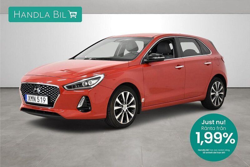 Röd Begagnad 2017 Hyundai i30 Premium Halvkombi | 184 900 kr (Marknadspris) - Bild 1/3