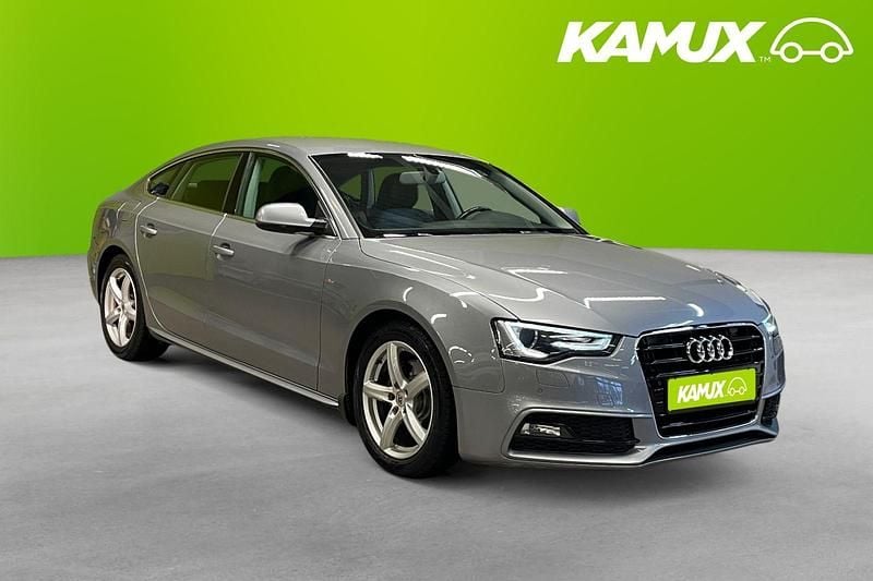 Silver/grå Begagnad 2015 Audi A5 Sportback S-Line Halvkombi | 119 800 kr (Marknadspris) - Bild 1/4