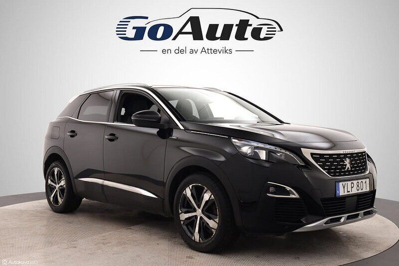Svart Begagnad 2018 Peugeot 3008 GT-line SUV | 169 500 kr (Bra pris) - Bild 1/4