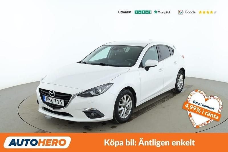 Begagnad Mazda 3 Inclusive 121 HK (88 kW) 2015 Vit Halvkombi