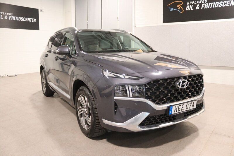 Blå (grå metallic) Begagnad 2022 Hyundai Santa Fe Advanced SUV | 439 900 kr (Bra pris) - Bild 1/4