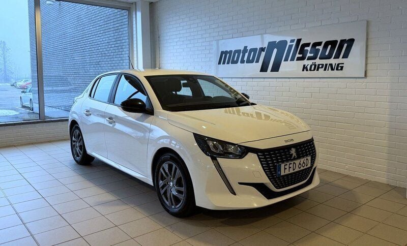 Vit Begagnad 2022 Peugeot 208 Active Halvkombi | 144 500 kr (Marknadspris) - Bild 1/4