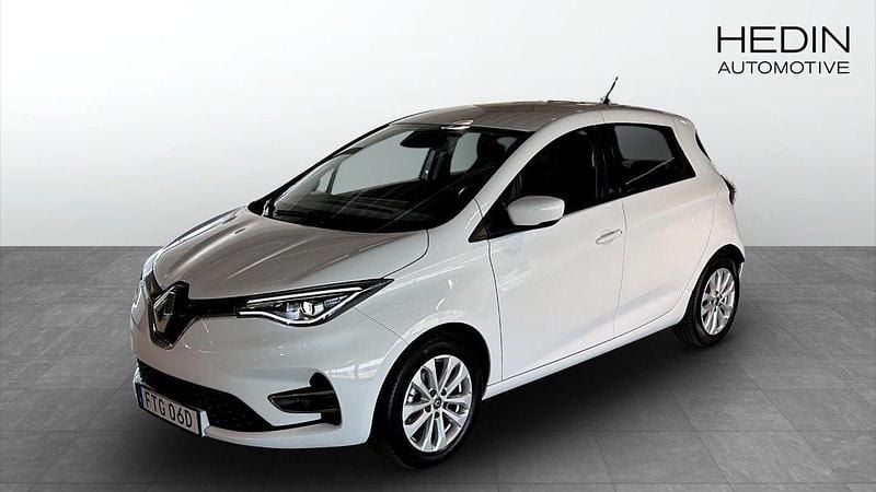 Vit (white) Begagnad 2021 Renault Zoe Zen Halvkombi | 169 900 kr (Bra pris) - Bild 1/4