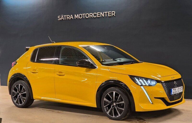 Gul Begagnad 2022 Peugeot 208 GT-line Halvkombi | 239 900 kr (Lite dyr) - Bild 1/4