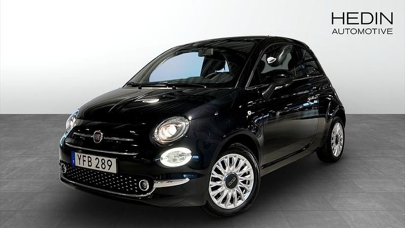 Svart Begagnad 2016 Fiat 500 Lounge Halvkombi | 74 900 kr (Marknadspris) - Bild 1/4