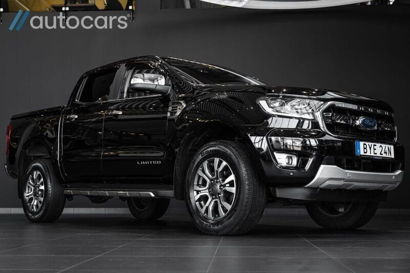 Svart Begagnad 2019 Ford Ranger Limited Pickup | 468 750 kr (Lite dyr) - Bild 1/4