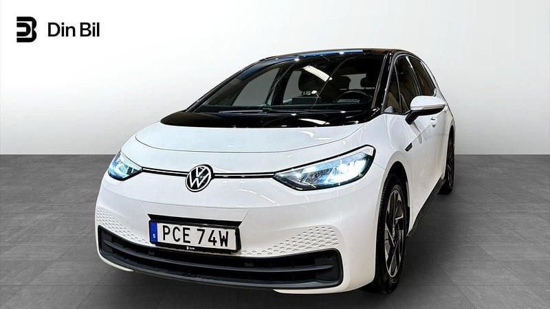 Vit Begagnad 2021 VW ID.3 Pro Performance Halvkombi | 219 900 kr (Superpris) - Bild 1/4