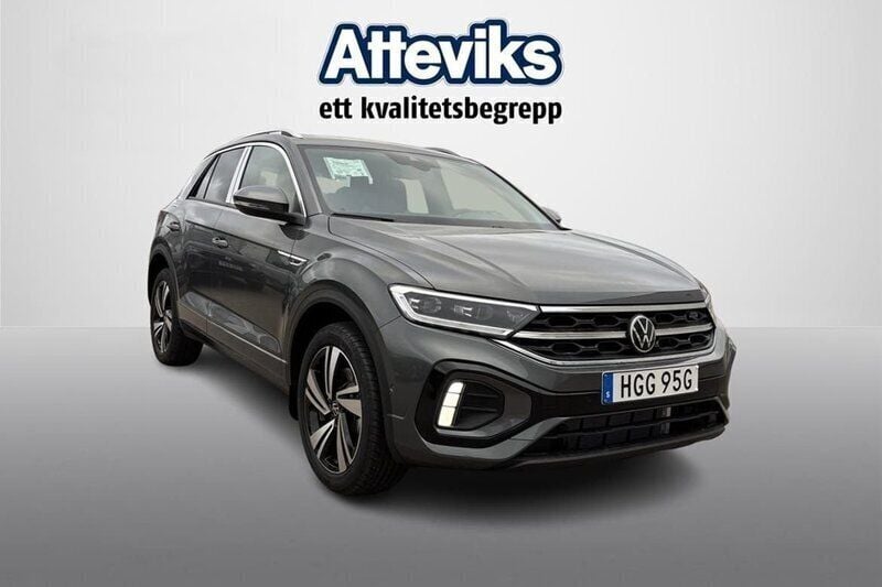 Grå Ny 2025 VW T-Roc R-line SUV | 441 600 kr (Marknadspris) - Bild 1/4