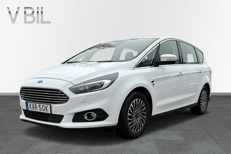 Vit Begagnad 2019 Ford S-MAX S Minibuss | 200 000 kr (Lite dyr) - Bild 1/4