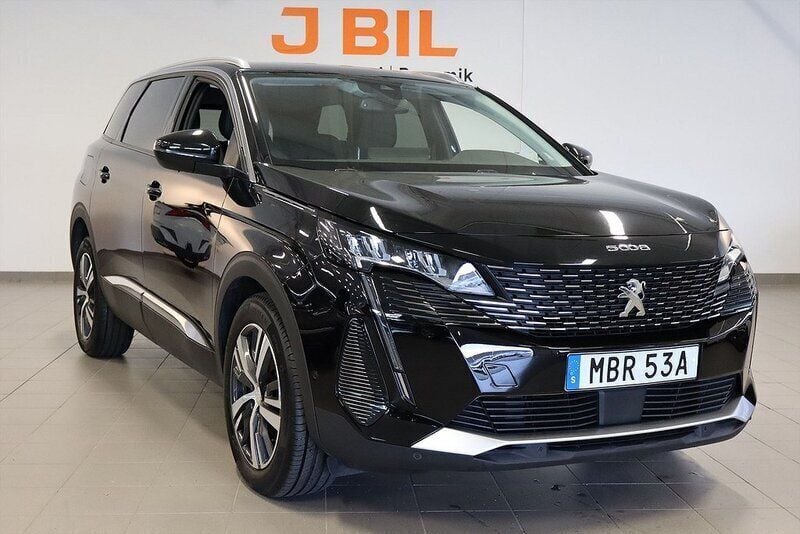 Svart Begagnad 2021 Peugeot 5008 Allure Minibuss | 284 900 kr (Marknadspris) - Bild 1/4
