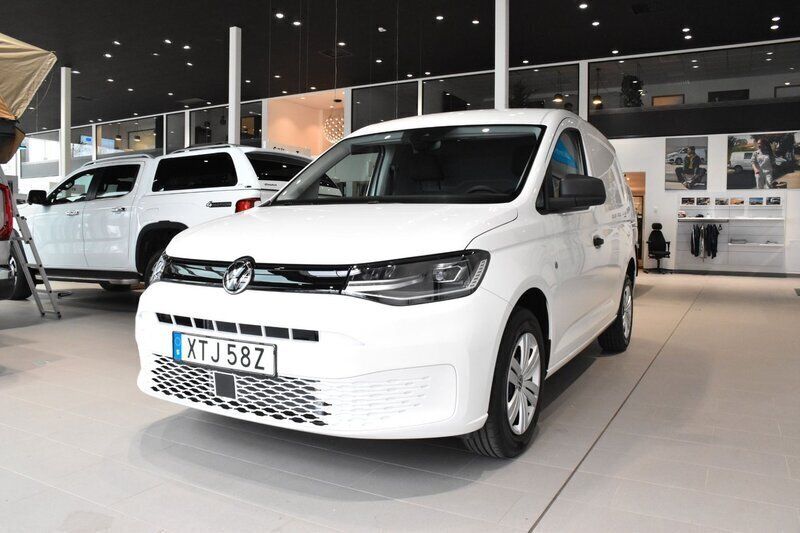 Vit Ny 2024 VW Caddy Minibuss | 403 750 kr (Marknadspris) - Bild 1/4