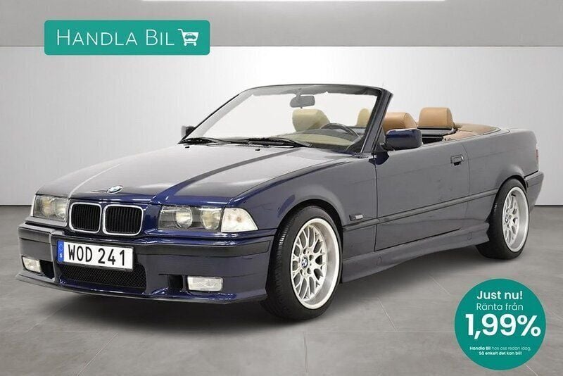 Blå Begagnad 1995 BMW 320 Cabriolet M Sport Cab | 159 900 kr - Bild 1/3