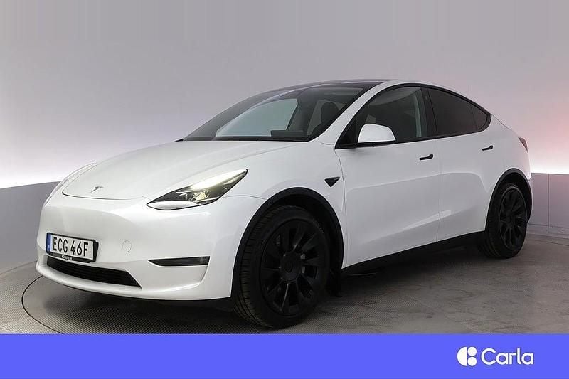Vit Begagnad 2024 Tesla Model Y Long Range AWD SUV | 454 900 kr (Marknadspris) - Bild 1/4