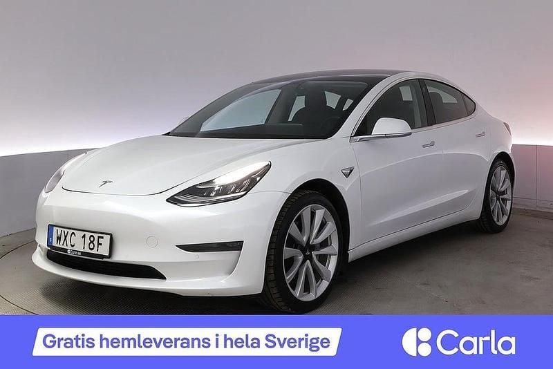 Begagnad Tesla Model 3 Long Range AWD 366 kW (498 HK) 2020 Vit Sedan