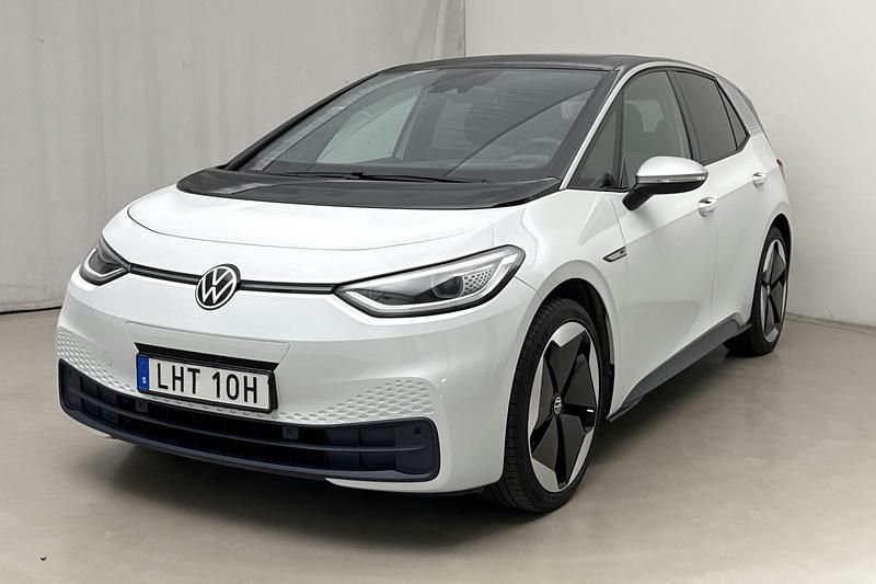 Vit Begagnad 2020 VW ID.3 Pro Performance Halvkombi | 209 800 kr - Bild 1/4