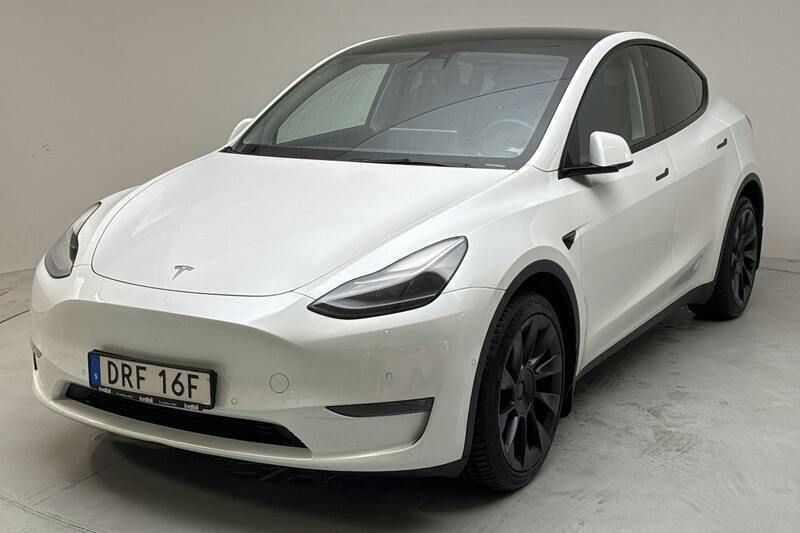Vit Begagnad 2021 Tesla Model Y SUV | 370 000 kr (Bra pris) - Bild 1/4