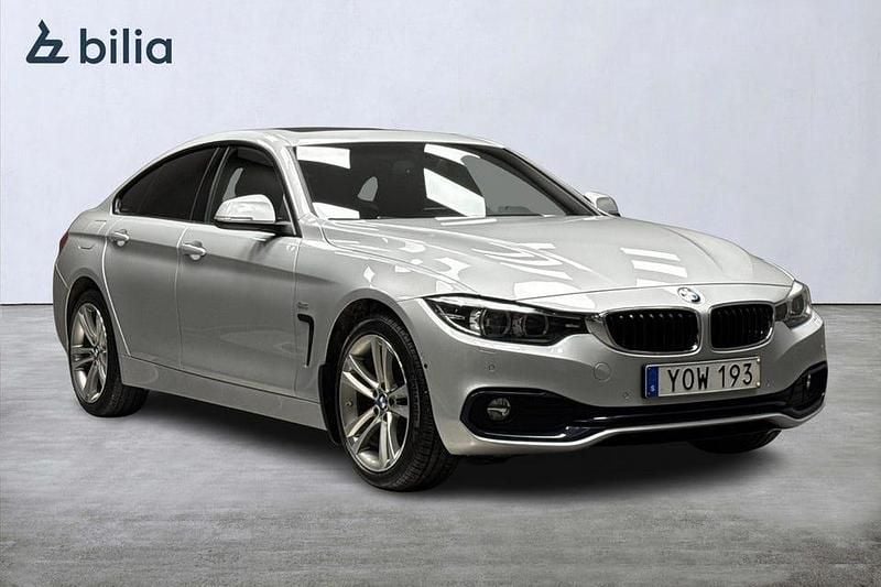 Silver Begagnad 2018 BMW 420 Gran Coupé Sport Line Sportkupé | 259 000 kr (Marknadspris) - Bild 1/4