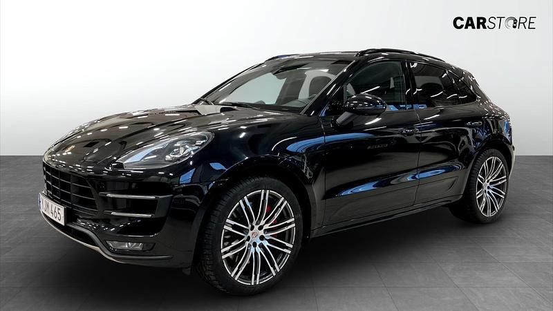 Svart Begagnad 2017 Porsche Macan Turbo Performance Package SUV | 429 900 kr - Bild 1/4
