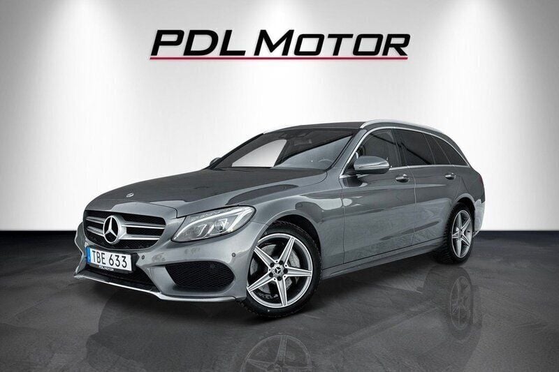 Grå Begagnad 2018 Mercedes C400 AMG Kombi | 309 900 kr (Superpris) - Bild 1/4