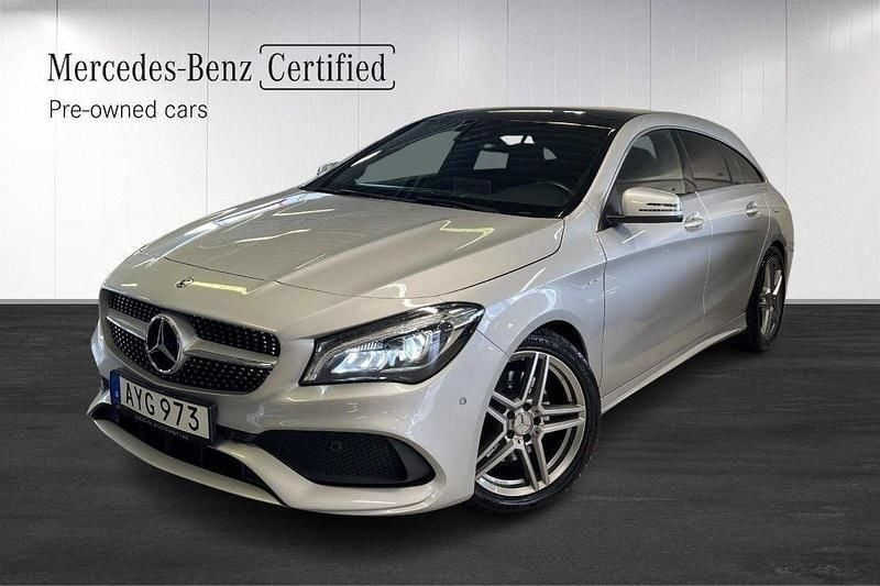 Silver Begagnad 2019 Mercedes CLA220 Shooting Brake AMG Kombi | 233 900 kr (Marknadspris) - Bild 1/4