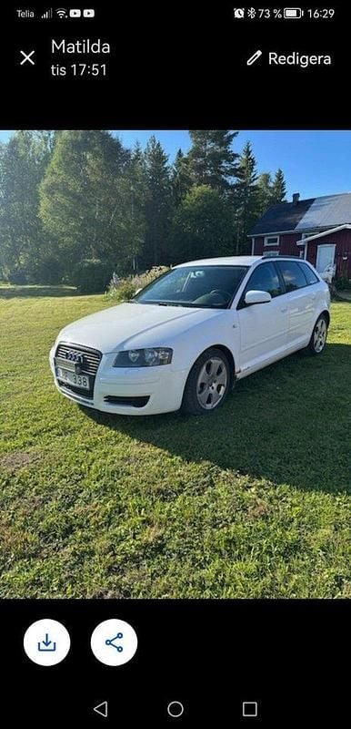 Vit Begagnad 2008 Audi A3 Sportback Attraction Halvkombi | 45 000 kr (Dyr) - Bild 1/4