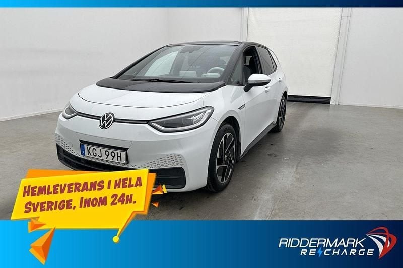 Vit Begagnad 2021 VW ID.3 Pro Performance Halvkombi | 234 800 kr (Marknadspris) - Bild 1/3