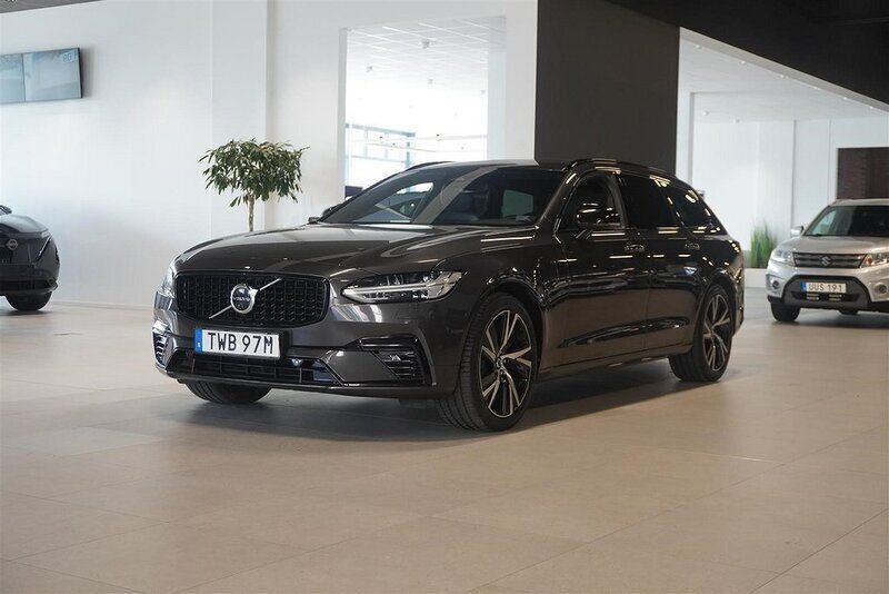 Grå Begagnad 2022 Volvo V90 R-Design Pro Kombi | 469 800 kr (Bra pris) - Bild 1/4