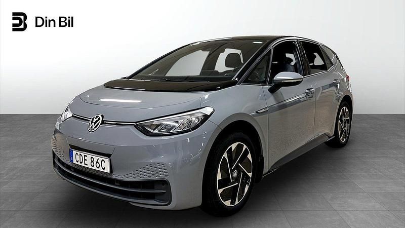 Grå Begagnad 2022 VW ID.3 Pro Performance Halvkombi | 259 900 kr (Marknadspris) - Bild 1/4