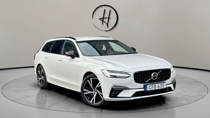 Vit Begagnad 2021 Volvo V90 R-Design Kombi | 380 000 kr (Marknadspris) - Bild 1/4