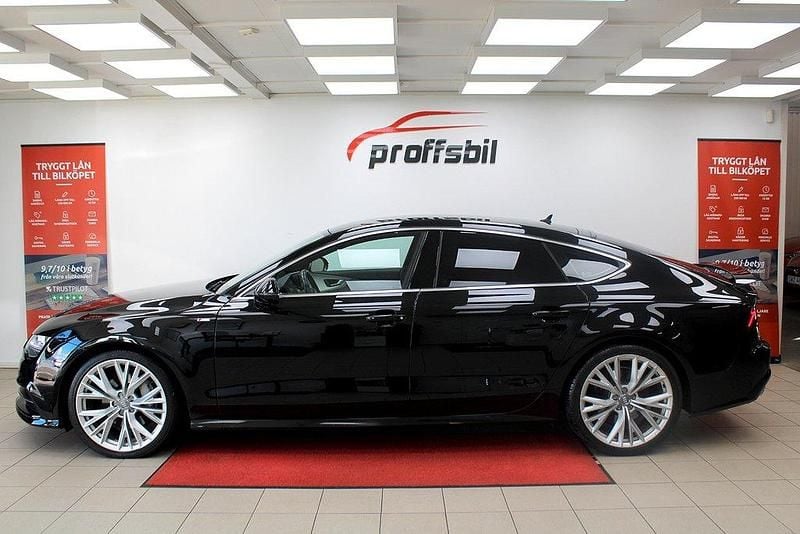 Svart Begagnad 2015 Audi A7 Sportback Sport Halvkombi | 209 500 kr (Marknadspris) - Bild 1/4