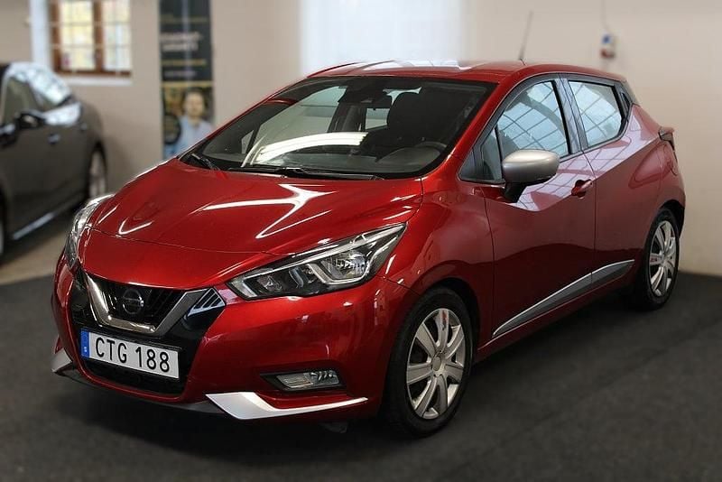 Röd Begagnad 2017 Nissan Micra S Halvkombi | 94 900 kr - Bild 1/4