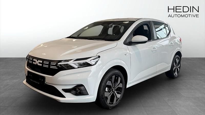 Vit (white) Ny 2025 Dacia Sandero Expression Halvkombi | 219 900 kr (Bra pris) - Bild 1/4