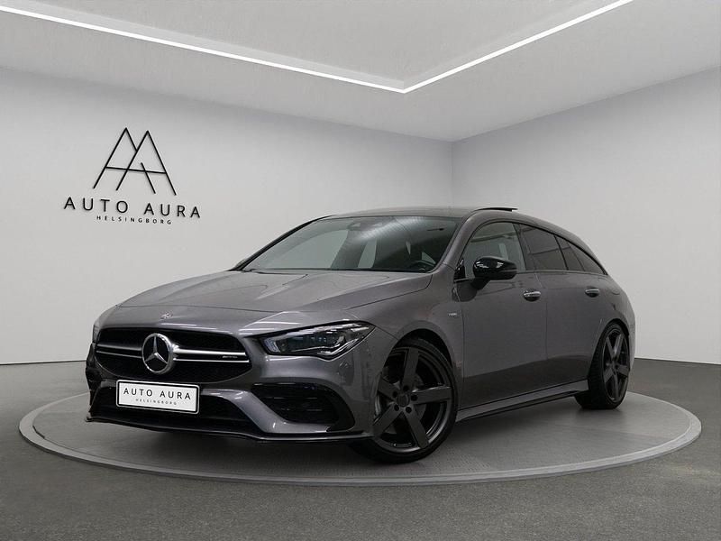 Mörkgrå (grå) Begagnad 2020 Mercedes CLA35 AMG Shooting Brake AMG Kombi | 419 900 kr - Bild 1/4
