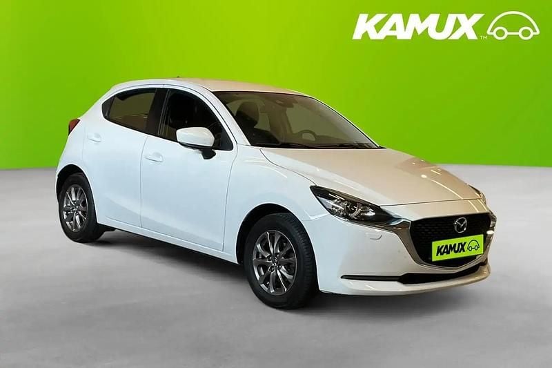 Vit Begagnad 2022 Mazda 2 Halvkombi | 184 800 kr (Marknadspris) - Bild 1/4