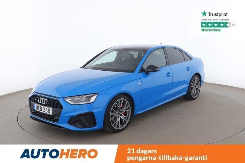Blå Begagnad 2022 Audi A4 S-Line Sedan | 394 000 kr (Lite dyr) - Bild 1/4