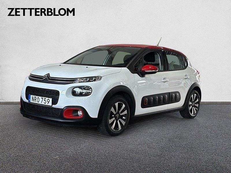 Vit Begagnad 2018 Citroën C3 Feel Halvkombi | 99 900 kr (Marknadspris) - Bild 1/4
