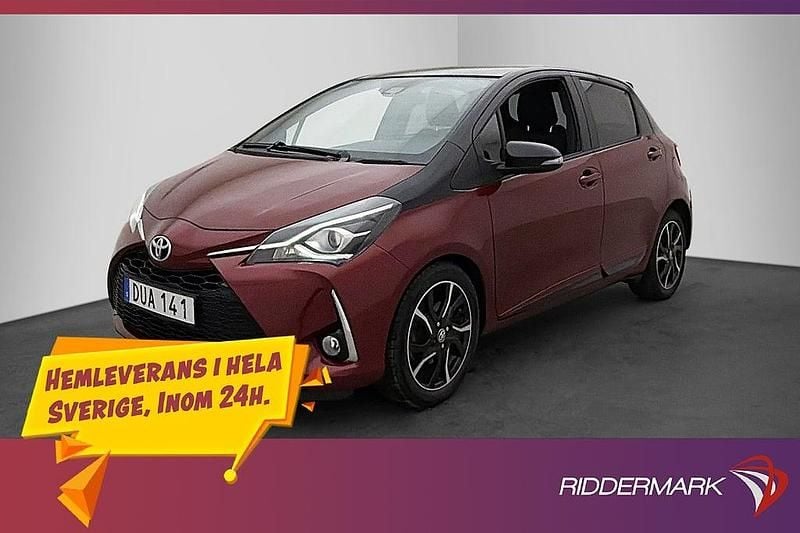 Röd Begagnad 2018 Toyota Yaris Halvkombi | 138 900 kr (Marknadspris) - Bild 1/3