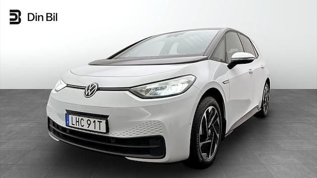 Vit Begagnad 2023 VW ID.3 Comfortline Halvkombi | 319 900 kr (Marknadspris) - Bild 1/4