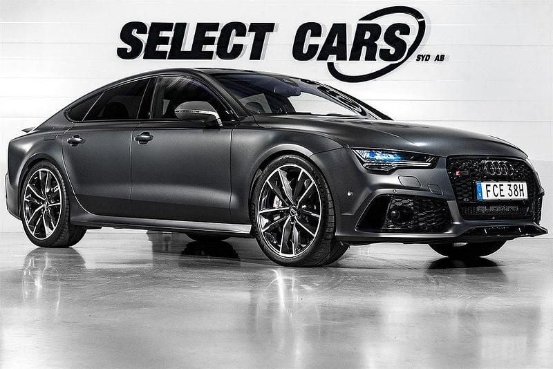 Mörkgrå (grå metallic) Begagnad 2017 Audi RS7 Performance Halvkombi | 799 990 kr - Bild 1/4