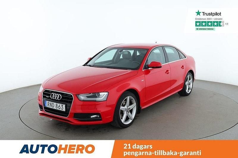 Röd Begagnad 2015 Audi A4 Sedan | 125 000 kr (Marknadspris) - Bild 1/4