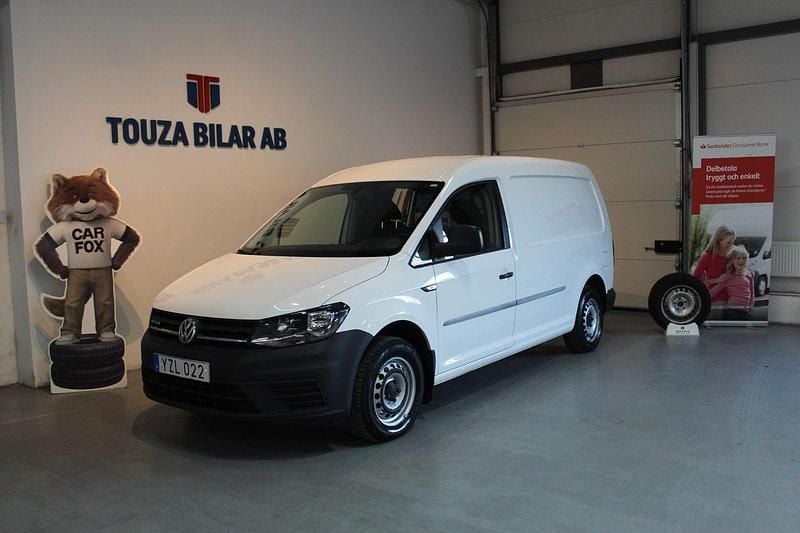Vit Begagnad 2018 VW Caddy Maxi Minibuss | 132 900 kr (Bra pris) - Bild 1/4