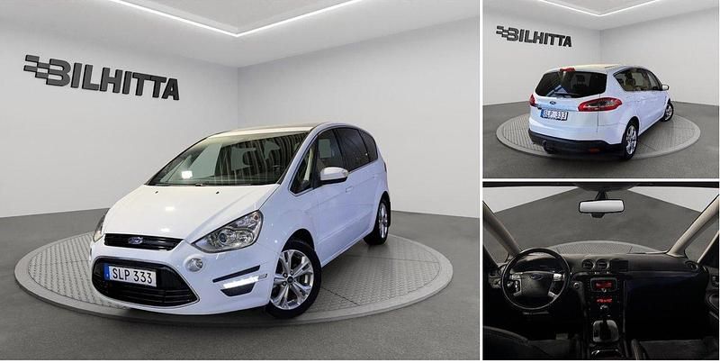 Vit Begagnad 2012 Ford S-MAX Business Edition Minibuss | 94 900 kr (Marknadspris) - Bild 1/4