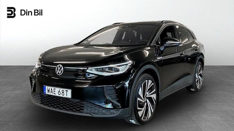 Svart (grenadilla black metallic) Begagnad 2022 VW ID.4 Pro Performance SUV | 409 900 kr (Superpris) - Bild 1/4