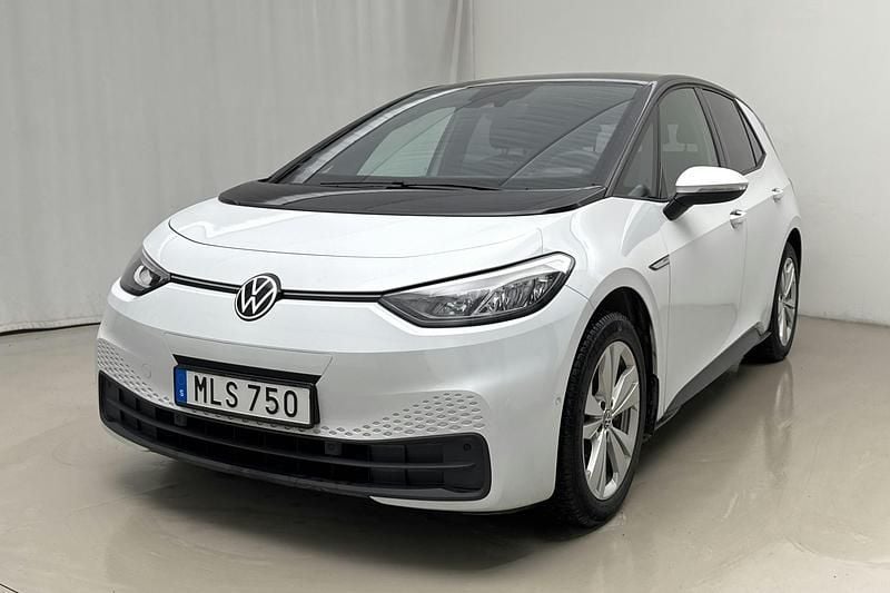 Vit Begagnad 2023 VW ID.3 Pro Halvkombi | 219 000 kr (Superpris) - Bild 1/4