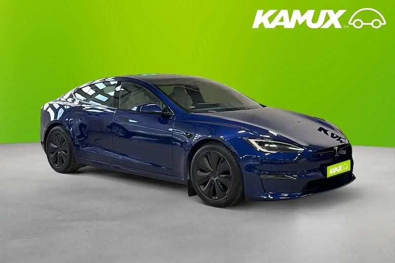 Blå Begagnad 2023 Tesla Model S Plaid Halvkombi | 748 900 kr - Bild 1/4