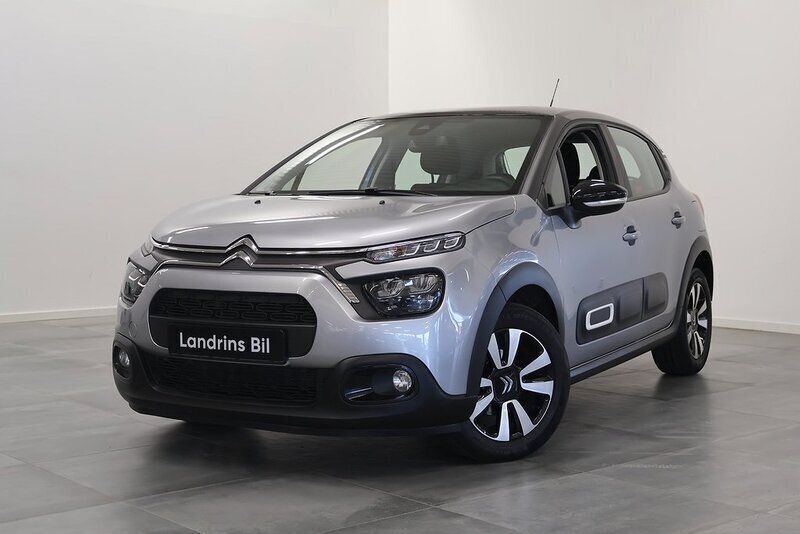 Grå Begagnad 2021 Citroën C3 PureTech Halvkombi | 154 900 kr (Marknadspris) - Bild 1/4