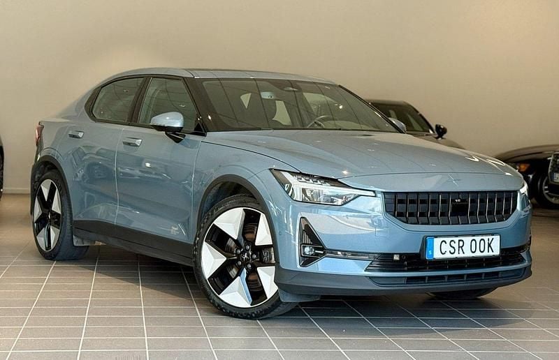 Grå (grå/blå metallic) Begagnad 2023 Polestar 2 Pilot Sedan | 349 900 kr (Marknadspris) - Bild 1/4