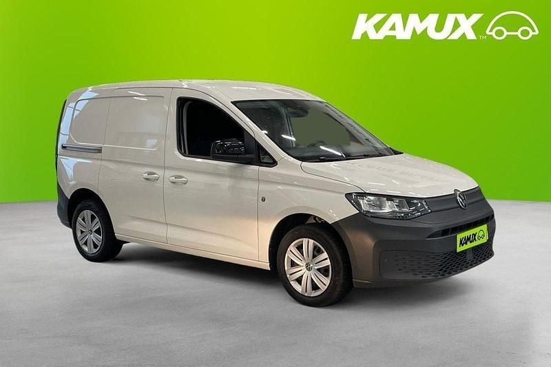 Vit Begagnad 2021 VW Caddy Minibuss | 194 800 kr (Marknadspris) - Bild 1/4
